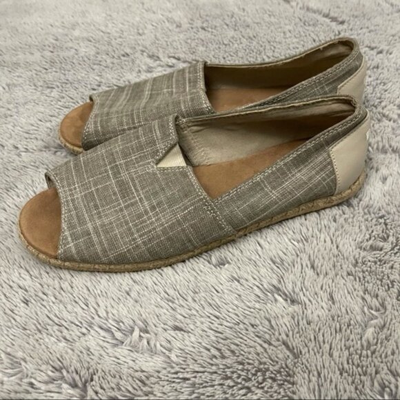TOMS Alpagrata Open Toe Espadrille Flat Size 10 - Picture 3 of 7